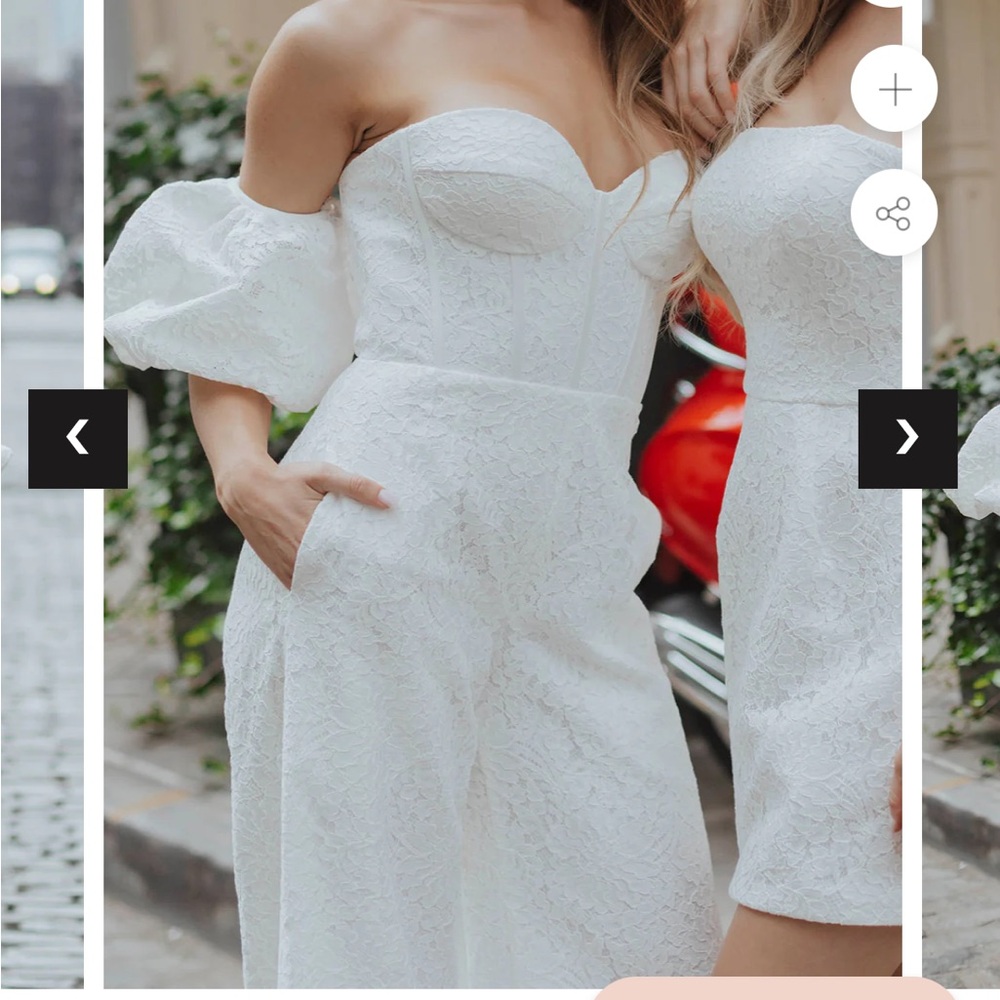 NWT Untamed Petals White Lace Cassie Jumpsuit